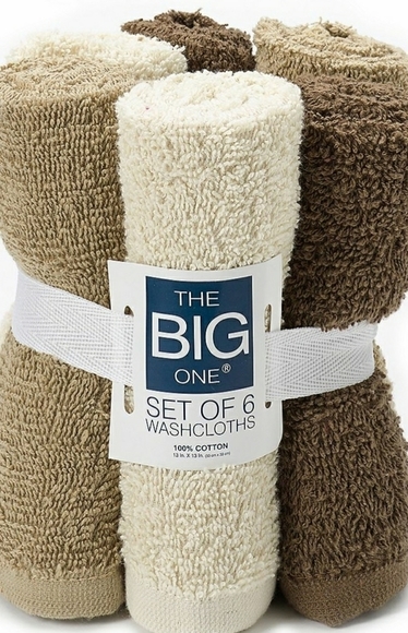 The Big One Set of 6 Washcloths Face towels lot of 3 - Picture 2 of 14